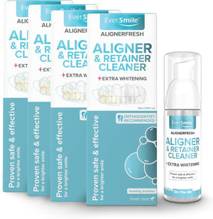 EverSmile AlignerFresh Enamel Guard Fluoride Foam – Aligner & Retainer Cleaner/Whitener with Enamel Protection – Strengthens, Protects & Whitens Teeth, Eliminates Bacteria – Fresh Mint, 1 Pack (50ml)