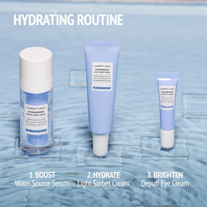 [ comfort zone ] Hydramemory Light Sorbet Cream, Hydrating Face Gel, Non Greasy, Climate Adaptive, Immediate Glow, Softens, Vegan, Prickly Pear, Hyaluronic Acid, Combination Skin, Daily, 2.03 Fl Oz