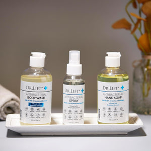Antibacterial Body Wash, 8 oz (3-Pack) - Gentle & Effective Shower Gel - Made in America