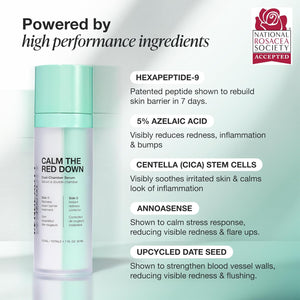 INNBEAUTY Project Calm The Red Down Dual Chamber Serum for Redness, Soothing & Skin Barrier Support, 1.7 OZ (50ml)