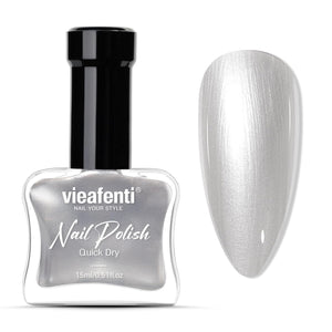 Iridescent Coral Nail Polish, Quick Dry Pearlescent Orange 15ml