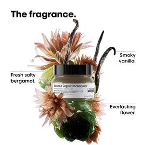 L'Oréal Professionnel Paris Absolut Repair Molecular Hair Mask - Bond Building & Repair, For All Color Treated and Damaged Hair, With Peptide Bonder & Amino Acids