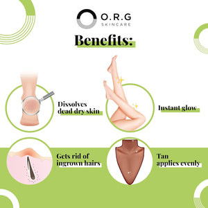 O.R.G Skincare Mineral Peel Body Exfoliator - K-Beauty Body Peel for Smooth, Glowing Skin - Gentle Non-Abrasive Exfoliating Formula for Sensitive Skin, Natural & Cruelty-Free, 6 ounces