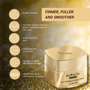 BIOXCIN Anti-Wrinkle Gold Cream 24K Gold + Silk Protein
