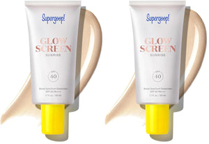 Supergoop! Glowscreen SPF 40 - Glowy Primer + Broad Spectrum Tinted Sunscreen - Helps Filter Blue Light - Hydration - Hyaluronic Acid & Vitamin B6
