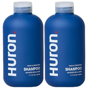 Huron Men's Shampoo | Cleansing & Hydrating Formula | Citrus, Fresh Juniper & Aromatic Greens Scent | Strengthens Hair | Sulfate-Free, Paraben-Free | Argan Oil, Aloe, Peppermint | 11.7 Fl Oz
