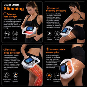 Inner Ball Massage Roller, Lymphatic Drainage Massager Ultimate Fascia Release & Deep Tissue Massage Pain Relief Muscle Roller Machine, Electric Rolling Massager Relieve Foot,Ankle,Lower Back Aches