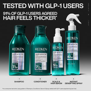 Redken Acidic Grow Full System Scalp and Hair Conditioner - Lightweight Conditioner for Thicker-Looking Hair and Hydrated Scalp, With Azelaic Acid