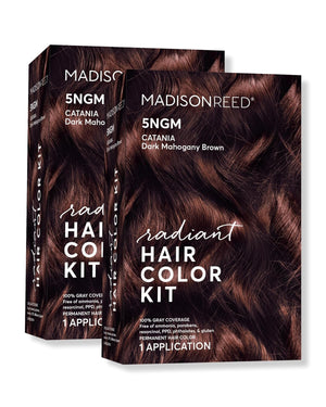 Madison Reed Radiant Hair Color Kit - 5NGM Dark Cinnamon Brown with Gold Mahogany Tones (Catania Brown), Dimensional Gray Hair Blending Permanent Hair Dye, PPD-Free & Ammonia-Free, 1 Pack