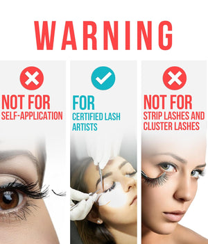 STACY LASH Extra Strong Eyelash Extension Glue (0.34fl.oz / 10ml) / 0.5-1 Sec Dry/Retention – 8 Weeks/Black Adhesive/Lash Tech Supplies + Glue Ring
