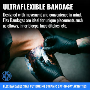 Saniderm - Flex Tattoo Aftercare Bandage Roll - Ultra-Flexible, Waterproof, Sterile Tattoo Wrap for Fast Healing & Protection - 8" x 8 yd