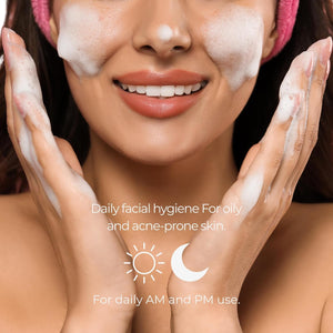 Sesderma SALISES Foamy Soap-Free Cream, Gentle Face Wash for Oily & Acne-Prone Skin, Salicylic Acid Pore Cleanser, 8.5 fl oz