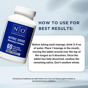N1O1 Nitric Oxide Lozenges for Heart Health Support - Dietary Supplement for Blood Flow, Oxygenation and Blood Pressure - 180 Count