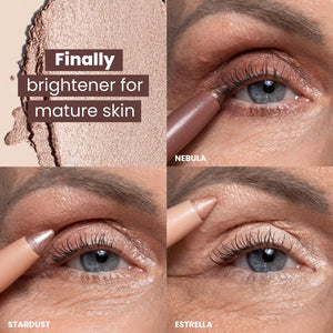 PRIME PROMETICS PrimeEyes Eye Brightener for Mature Women – Creamy Eye Shadow Sticks – Easy Application, Quick Eye Lift Effect – Hypoallergenic, Long Wear, Water-Resistant (Stardust)