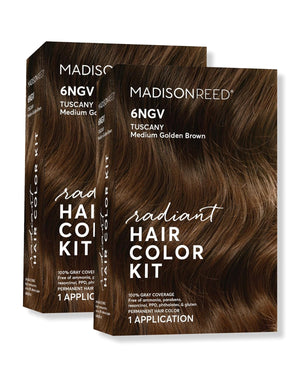 Madison Reed Radiant Hair Color Kit - 5NGM Dark Cinnamon Brown with Gold Mahogany Tones (Catania Brown), Dimensional Gray Hair Blending Permanent Hair Dye, PPD-Free & Ammonia-Free, 1 Pack