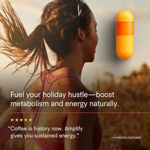 Tally Health Amplify Cellular Metabolism Booster & Energy Support Capsules with Berberine, CoQ10, Glycine - Metabolic Support Healthy Aging & Vitality - Vegan, Non-GMO, Gluten Free | 90 Capsules