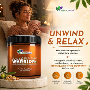 Herbal Mana Frankincense DMSO Body Cream with Magnesium & Hyaluronic Acid | Royal Warrior