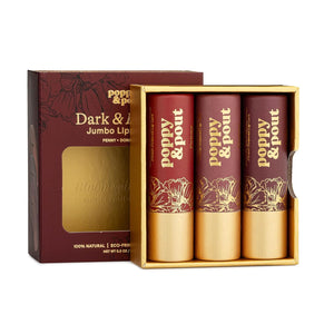 Poppy & Pout All Natural Lip Tints, Sustainable Cardboard Tubes, Hand-filled, Beeswax, Vitamin E, Coconut Oil, Cruelty Free (10pk Premium Gift Set)