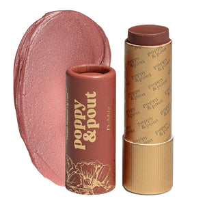 Poppy & Pout All Natural Lip Tint, Cardboard Tube, Hand-Filled, Beeswax, Vitamin E, Coconut Oil, Cruelty Free, All-Natural Shades (Roxie)