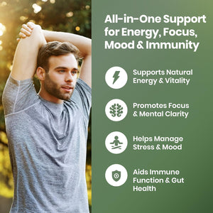 Cured 4 in 1 Gummies for Vitality with Pure Himalayan Shilajit for Men & Women, Lions Mane Mushroom, and Sea Moss Ashwagandha Supplements | Vegan & Non-GMO Neuropathy Supplements | Made in America