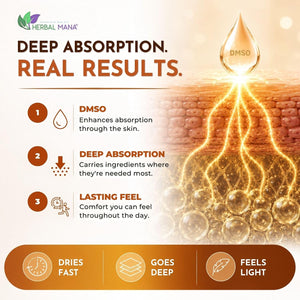 Herbal Mana Frankincense DMSO Body Cream with Magnesium & Hyaluronic Acid | Royal Warrior