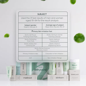 korean Skin Care Kit Zen Balance, 6 Step Routine for Sensitive and Oily Skin with 4 Hydrogel Masks, Complete kit skincare AM/PM Routine with Targeted Spot Treatment