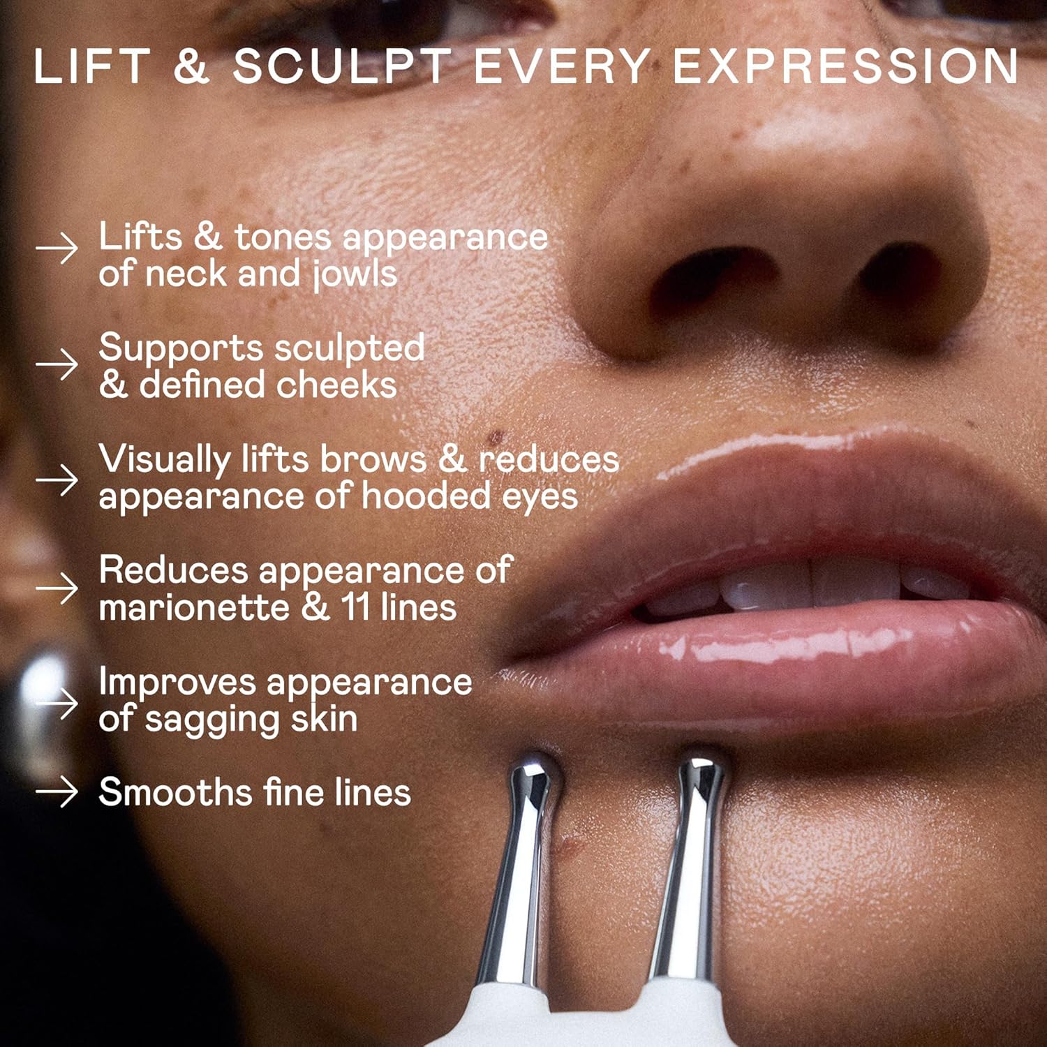 NuFACE Trinity+ Microcurrent Facial Device, Wrinkle Reducer + Effective Lip & Eye Attachment - FDA Cleared Face Toning Device for Targeted Treatment + Microcurrent Gel Activator & Silk Creme