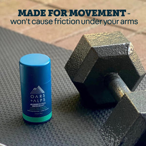 Oars + Alps Aluminum Free Deodorant for Men | Long Lasting Odor Protection, Clear & Free of White Residue, Anti-Chafing Smooth Glide, Dermatologist Tested, Deep Sea Glacier, 2pk, 2.6oz