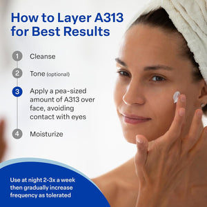A313 French Pharmacy Vitamin A (Retinoids) Lightweight Face Cream for Anti-Aging, Reduce Wrinkles, Prevents Acne Breakouts, and Hyperpigmentation - Skincare for Smooth, Radiant Skin - 50g Cream