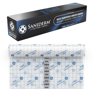 Saniderm - Flex Tattoo Aftercare Bandage Roll - Ultra-Flexible, Waterproof, Sterile Tattoo Wrap for Fast Healing & Protection - 8" x 8 yd