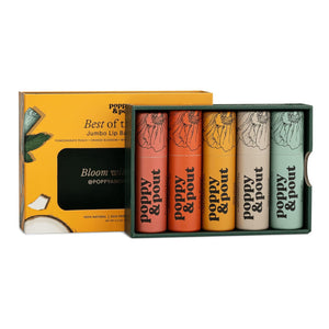 Jumbo Lip Balm Gift Set (10-Pack) | Poppy & Pout All Natural Lip Balms & Moisturizers | Hydrates with Beeswax, Vitamin E, Organic Coconut Oil | Cruelty-Free | Lip Balm in Recyclable Cardboard Tube