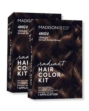 Madison Reed Radiant Hair Color Kit - 5NGM Dark Cinnamon Brown with Gold Mahogany Tones (Catania Brown), Dimensional Gray Hair Blending Permanent Hair Dye, PPD-Free & Ammonia-Free, 1 Pack