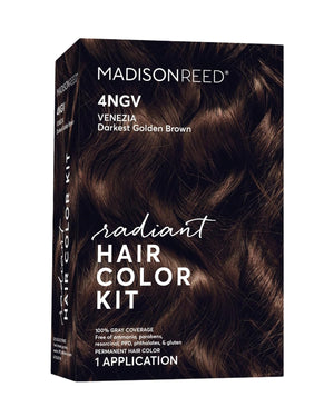 Madison Reed Radiant Hair Color Kit - 5NGM Dark Cinnamon Brown with Gold Mahogany Tones (Catania Brown), Dimensional Gray Hair Blending Permanent Hair Dye, PPD-Free & Ammonia-Free, 1 Pack