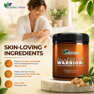 Herbal Mana Frankincense DMSO Body Cream with Magnesium & Hyaluronic Acid | Royal Warrior