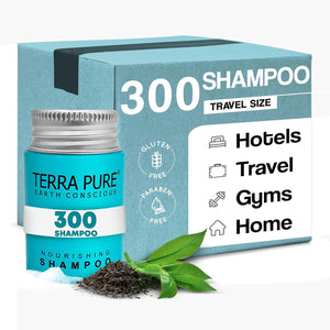 Travel Size Hotel Shampoo 100 Count 1 oz Bottles Guest Amenities for Hotels Vacation Rentals and Short Term Rentals Paraben Free White Tea and Coconut Scent Infused with Aloe & Olive Oil by Terra Pure