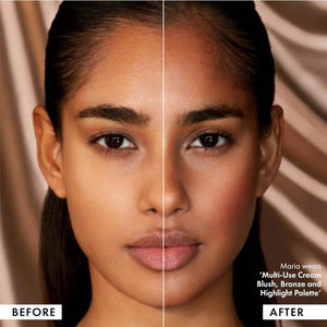 ICONIC LONDON Multi-Use Cream Blush, Bronze and Highlight Palette | Cruelty-Free, Vegan Makeup