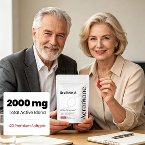 Urolithin A Supplement, 2000mg 6 in 1 Vital Longevity Blend - 120 Softgels | with Liposomal NAD+, CoQ10, Trans-Resveratrol, TMG, PQQ丨for Cellular Renewal* & Healthy Aging*, Mitochondrial Support*