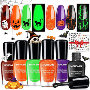 Morovan Holographic Nail Polish Set: Metallic Ombre Quick Air Dry Gift Set