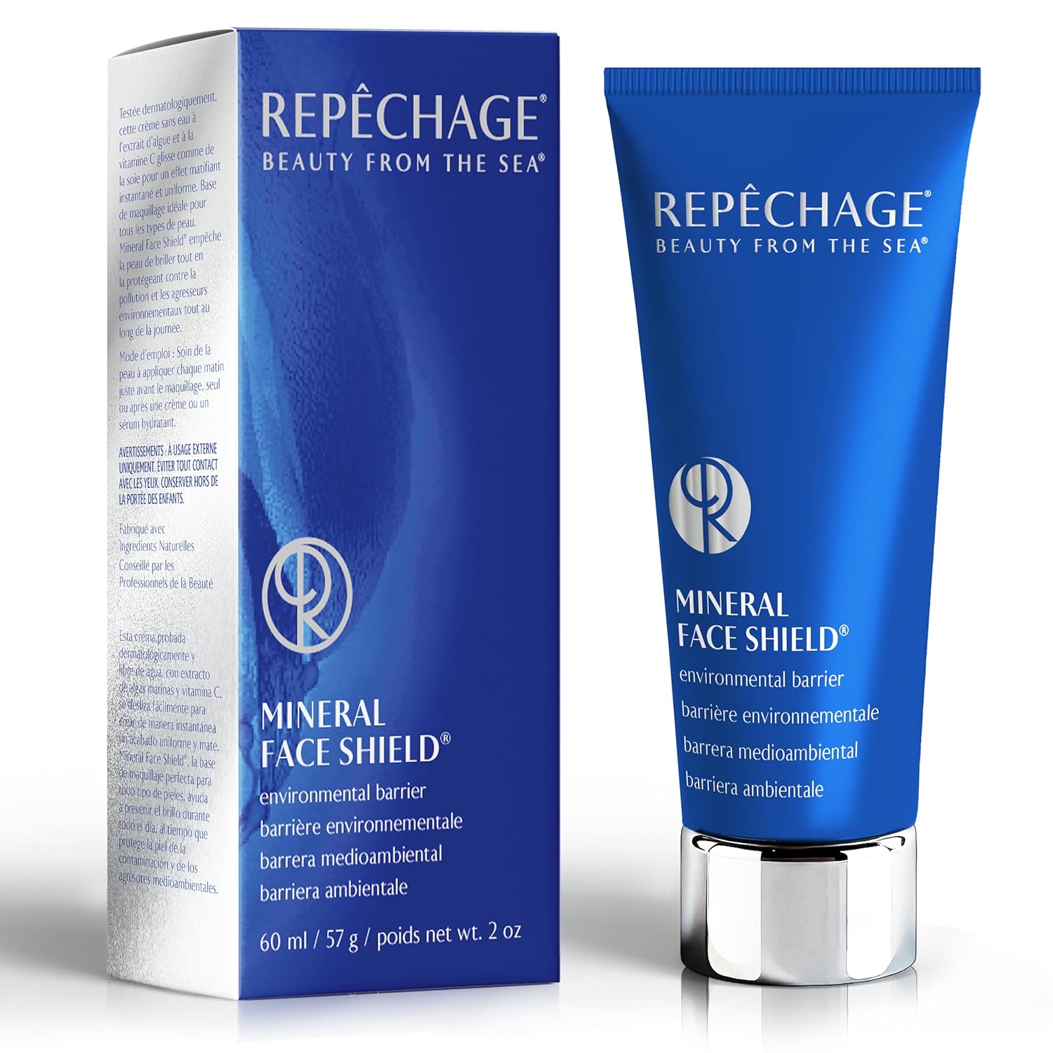Repêchage Mineral Face Shield Environmental Protection – Silky Matte Finish Daily Face Shield with Seaweed & Botanical Extracts – Lightweight Skin‑Friendly Formula for All Skin Types – 2 oz / 60 mL