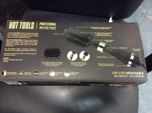 HOT TOOLS Professional Black Gold Detachable One-Step Volumizer and Hair Dryer, 2.8 inch Barrel
