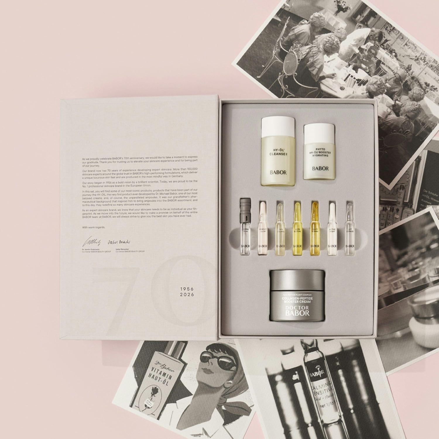 BABOR Firming Skincare Set – Anti-Aging Routine to Reduce Wrinkles & Improve Skin Firmness | Limited Edition 70th Anniversary Set with Cleanser, Ampoules & Face Cream