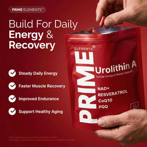 Urolithin A Supplement with NAD+, Resveratrol, CoQ10 & PQQ, High Potency 5-in-1 Longevity Formula, Mitochondrial Support for Healthy Aging, Energy & Muscle Strength, 120 Softgels - 2 Month Supply