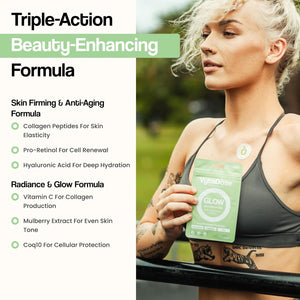 Vytadose Collagen Glow Beauty Restore Patches | 5X Stronger Formula | Collagen Peptides, Vitamin C, Pro-Retinol, Coq10, Hyaluronic Acid & Biotin for Hair Growth | Daily Patch for Skin & Hair Wellness