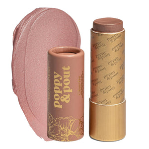 Poppy & Pout All Natural Lip Tint, Cardboard Tube, Hand-Filled, Beeswax, Vitamin E, Coconut Oil, Cruelty Free, All-Natural Shades (Roxie)