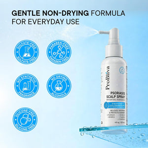 ProBliva Psoriasis Scalp Spray – Scalp Treatment for Psoriasis, Dandruff & Seborrheic Dermatitis – On-Demand Itch Relief – Helps Reduce Flaking & Dryness – Lightweight & Non-Greasy (4 fl oz)