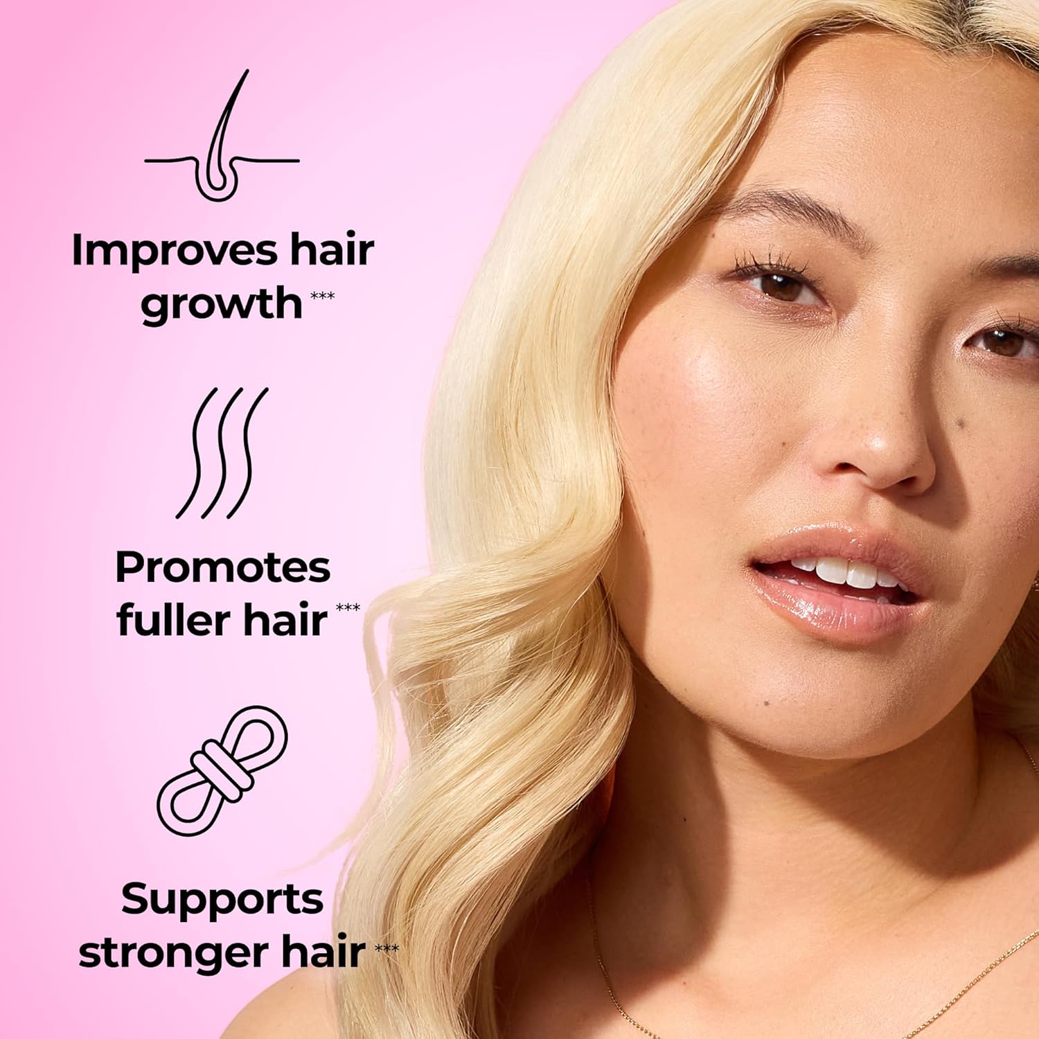 HUM Hair Strong Daily Hair Growth Gummies with Biotin, Zinc, Vitamin B12 to Support Growth, Folic Acid & Vitamin B12 Gummy Vitamins for Healthy Hair Support for Women and Men, 180 Gummies