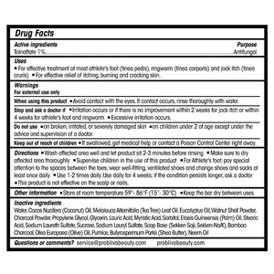 Antifungal Soap Bar with Tea Tree Oil & Charcoal, Exfoliating Scrub Soap for Body & Foot, Helps with Ringworm, Jock Itch & Athlete’s Foot, Antibacterial Body Wash Alternative for Men & Women, 2 Bars