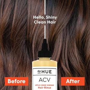 dpHUE Apple Cider Vinegar Hair Rinse - 8.5 oz, Pack of 2 - Shampoo Alternative, Scalp Cleanser & Post Workout Rinse - Removes Buildup & Sweat - Protects Natural Hair Oils