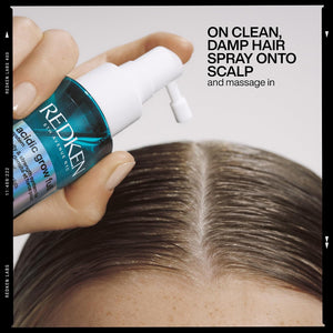 Redken Acidic Grow Full System Scalp & Hair Serum - Lightweight Leave-In Treatment for Rebalanced, Healthy-Looking Scalp and Fuller, Thicker Hair, With Azelaic Acid