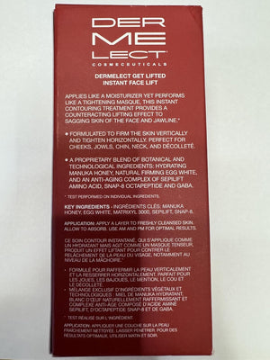 Dermelect Get Lifted Instant Face Lift for Face & Neck Anti Aging Cream with Manuka Honey, Egg White Tightening Hydrating Firming Treatment for Sagging Jawline, Loose Skin, Lines Wrinkles 1 oz